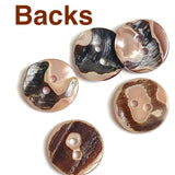 Mocha Plum Lustre Shell, Iridescent Shiny Buttons, 1/2"  / 12mm 2-Hole, Pack of 10 #JB-152