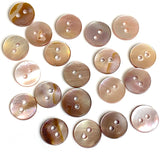 Mocha Plum Lustre Shell, Iridescent Shiny Buttons, 7/16"  / 11mm 2-Hole, Pack of 10 #JB-153