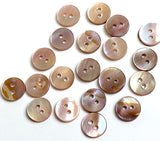 Mocha Plum Lustre Shell, Iridescent Shiny Buttons, 7/16"  / 11mm 2-Hole, Pack of 10 #JB-153