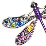 Running Low, Handpainted Dragonfly by Susan Clarke, 2", Metal Sew-Down, #SC 998-C