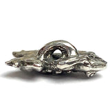 Back in Stock; Frog Button, 3/4" Pewter from Green Girl Studios #310