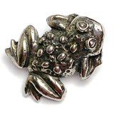 Back in Stock; Frog Button, 3/4" Pewter from Green Girl Studios #310