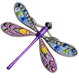 Running Low, Handpainted Dragonfly by Susan Clarke, 2", Metal Sew-Down, #SC 998-C