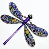 Running Low, Handpainted Dragonfly by Susan Clarke, 2", Metal Sew-Down, #SC 998-C
