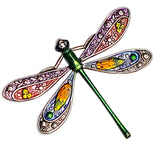 Running Low, Handpainted Dragonfly by Susan Clarke, 2", Metal Sew-Down, #SC 998-C
