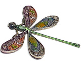 Running Low, Handpainted Dragonfly by Susan Clarke, 2", Metal Sew-Down, #SC 998-C