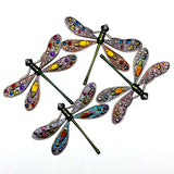 Running Low, Handpainted Dragonfly by Susan Clarke, 2", Metal Sew-Down, #SC 998-C