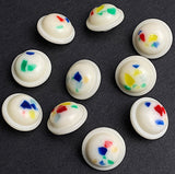 Vintage Splashes & Speckles from Japan, 5/8" Shank Back Buttons, Plastic, Pack of 10, #VB-40