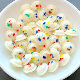 Vintage Splashes & Speckles from Japan, 5/8" Shank Back Buttons, Plastic, Pack of 10, #VB-40