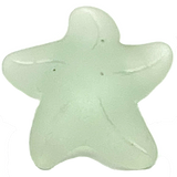 Seafoam Green Starfish 3/4" Recycled Tumbled "Sea" Glass Button   #L-963