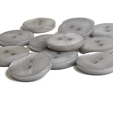 Re-Stocked Gray 2-Hole River Shell 5/8" Button, Pack of 12  #SK-1790-Med. Gray