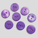 SALE, Bright Purple-Violet River Shell 5/8" 2-hole Button, Pack of 8 #1779-522