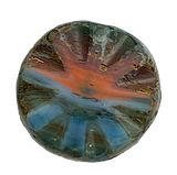Volcano Sun Czech Abstract Glass Bead 3/4" / 18mm,  #L-252