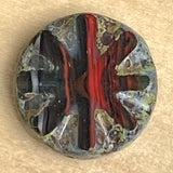 Volcano Sun Czech Abstract Glass Bead 3/4" / 18mm,  #L-252
