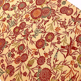Birds, Bamboo, Flowers on Sandy Tan, Colorful Bingata, Vintage Kimono Silk Piece 14" x 90". #2541