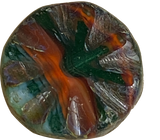 Volcano Sun Czech Abstract Glass Bead 3/4" / 18mm,  #L-252