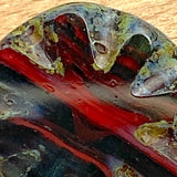 Volcano Sun Czech Abstract Glass Bead 3/4" / 18mm,  #L-252