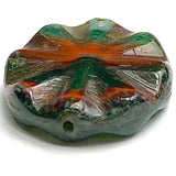 Volcano Sun Czech Abstract Glass Bead 3/4" / 18mm,  #L-252