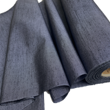Slubby Blackish Indigo, Vintage Semi-Shiny Kimono Silk from Japan By the Yard,  #407