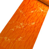Orange/Orange Tree Bark/ Blossoms, Antique Look Kimono Silk from Japan, By the Yard  #408