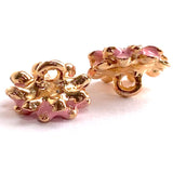 Re-Stocked, Pink Flower Button, 1/2" Shiny Enamel   #SWC-82