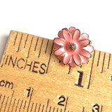 Re-Stocked, Pink Flower Button, 1/2" Shiny Enamel   #SWC-82
