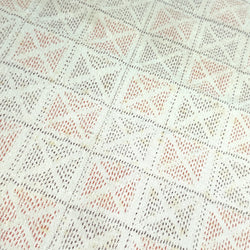 True Tsumugi with Weaving Flaw, Off-White Geometric Squares Ikat Vintage Kimono Silk from Japan By the Yard,  #409