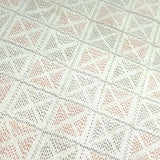 True Tsumugi with Weaving Flaw, Off-White Geometric Squares Ikat Vintage Kimono Silk from Japan By the Yard,  #409