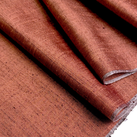 Slubby Copper Tsumugi Vintage Kimono Silk from Japan By the Yard   #410