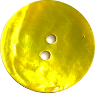 Re-Stocked Vibrant Yellow-Green 11/16" Pearl Shell 2-hole, Per Button   #D-903