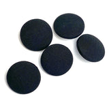 Solid Black 15/16" Fabric-Covered Shank Back Button  24mm #KB-928