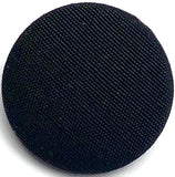Solid Black 15/16" Fabric-Covered Shank Back Button  24mm #KB-928