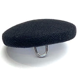 Solid Black 15/16" Fabric-Covered Shank Back Button  24mm #KB-928