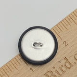 Solid Black 15/16" Fabric-Covered Shank Back Button  24mm #KB-928