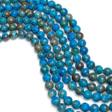 DEEPER SALE, Dark Teal Ocean Agate 5/16" / 8mm Gemstone Round Beads, Strand of 45+Beads  #LP-38