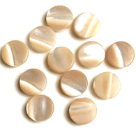 Re-Stocked, Pale Sun Iridescent Pearl Self-Shank Shell Buttons 7/16" / 12mm PACK OF 12   #LP-60