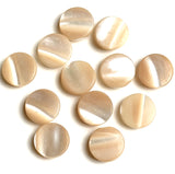 Re-Stocked, Pale Sun Iridescent Pearl Self-Shank Shell Buttons 7/16" / 12mm PACK OF 12   #LP-60