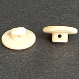 Re-Stocked, Pale Sun Iridescent Pearl Self-Shank Shell Buttons 7/16" / 12mm PACK OF 12   #LP-60