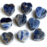 Re-Stocked, Royal Blue/White Stone Heart Faux Lapis Sodalite, Blue, Thick with Large Hole. 9/16"/14mm,  #LP-86
