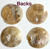 Rustic Moonrise Mother of Pearl Shell Buttons, 1" Iridescent 2-Hole "Seconds" PACK OF 38-40 #LP-140