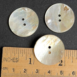 Rustic Moonrise Mother of Pearl Shell Buttons, 1" Iridescent 2-Hole "Seconds" PACK OF 38-40 #LP-140