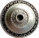 Toltec Antique Silver 11/16" Button, 18mm, Italy, Shank Back # FJ-67