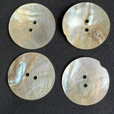 Rustic Moonrise Mother of Pearl Shell Buttons, 1" Iridescent 2-Hole "Seconds" PACK OF 38-40 #LP-140