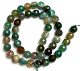 Re-Stocked, Green Agate Bead Mix, 8mm Faceted Grade A High Shine 5/16" Approx. 45 Beads  #LP-93