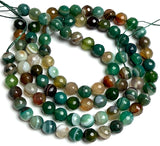 Re-Stocked, Green Agate Bead Mix, 8mm Faceted Grade A High Shine 5/16" Approx. 45 Beads  #LP-93