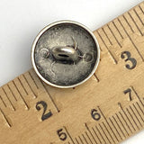 Toltec Antique Silver 11/16" Button, 18mm, Italy, Shank Back # FJ-67