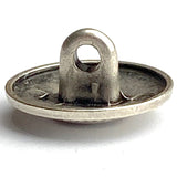 Toltec Antique Silver 11/16" Button, 18mm, Italy, Shank Back # FJ-67
