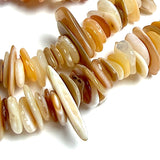 Ocean Poetry, Naturally Abstract Shell Beads, Pearly Browns MOP Various Sizes, Pack of 270+ Beads #LP-141