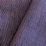 Black/Red Tsumugi Ikat, Vintage Kimono Silk from Japan By the Yard #157