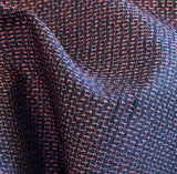 Black/Red Tsumugi Ikat, Vintage Kimono Silk from Japan By the Yard #157